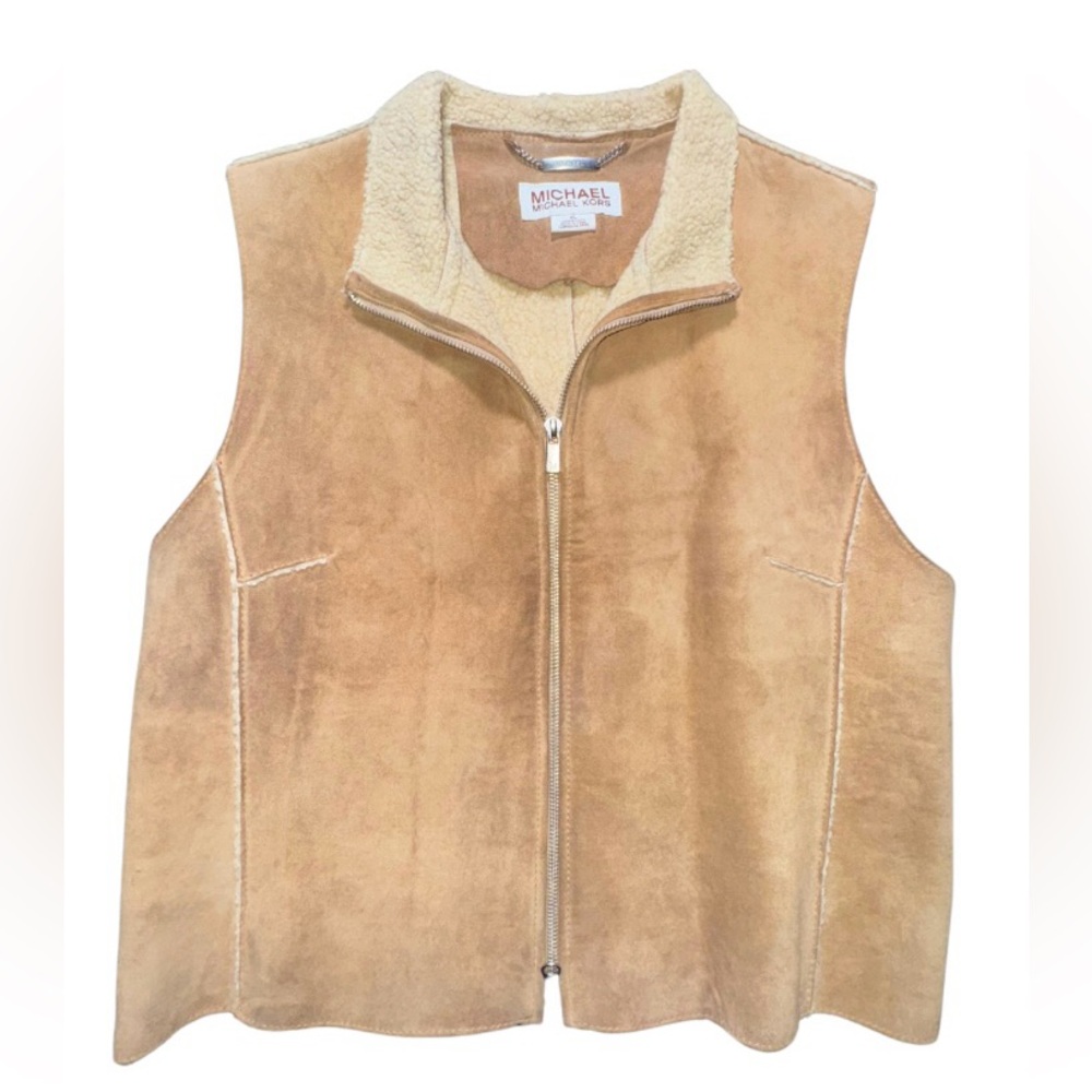 Michael Kors Tan Shearling Vest